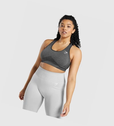 Gymshark Vital Seamless 2.0 Sports Bh Dame Grå | RGDYZT398