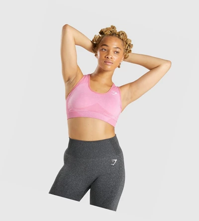 Gymshark Vital Seamless 2.0 Sports Bh Dame Rosa | TWHQFA602