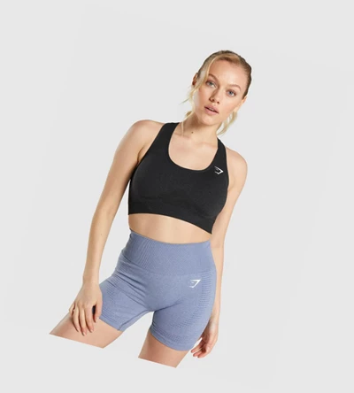 Gymshark Vital Seamless 2.0 Sports Bh Dame Svarte | XIYBHM084