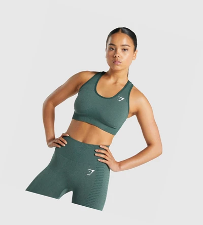 Gymshark Vital Seamless 2.0 Sports Bh Dame Mørke Grønn | ZFSXAN830