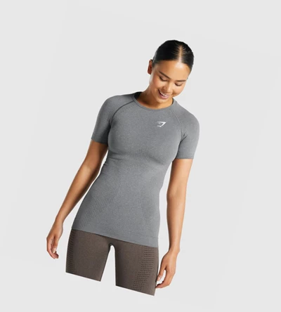 Gymshark Vital Seamless 2.0 T-skjorte Dame Grå | BXWYMF019