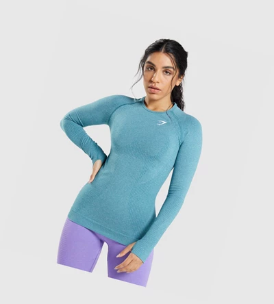 Gymshark Vital Seamless 2.0 Top T-skjorte Dame Turkis | JEBYXH596