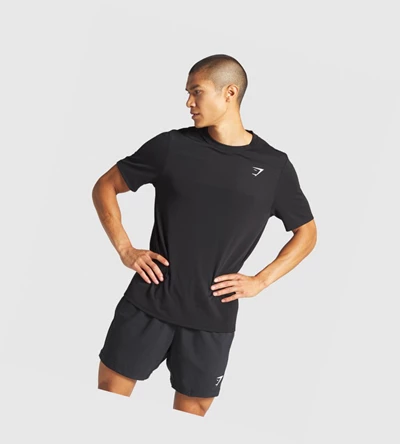 Gymshark Vital T-skjorte Herre Svarte | LZJCQG876