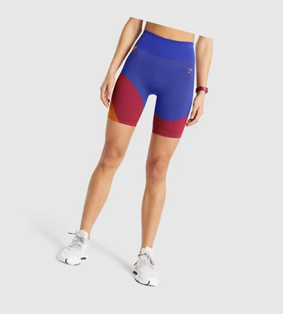 Gymshark WTFlex Seamless Cycling Shorts Dame Rosa | BPZQDW947