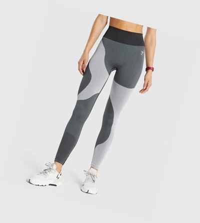 Gymshark WTFlex Seamless High Waisted Leggings Dame Grå | FTHJPO573