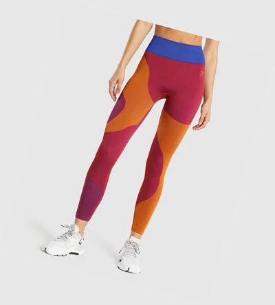 Gymshark WTFlex Seamless High Waisted Leggings Dame Rosa | OETPHL605