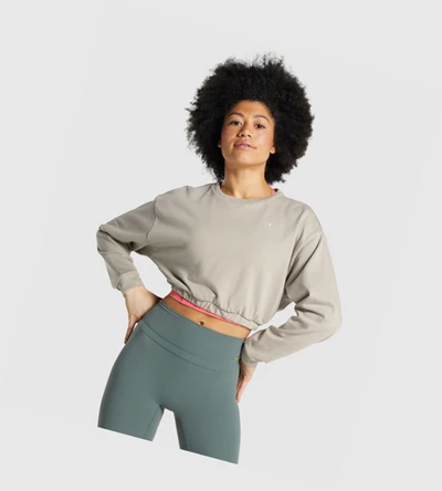 Gymshark Whitney Cropped Klær Dame Hvite | GWIAHY618