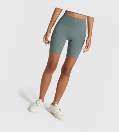 Gymshark Whitney Cycling Shorts Dame Grønn | ZQHLDN956