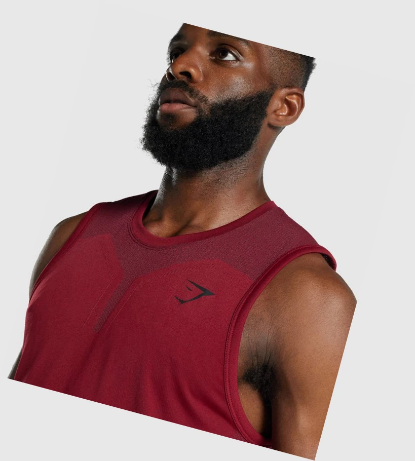 Gymshark 315 Singlet Herre Burgunder | EXUSIQ789