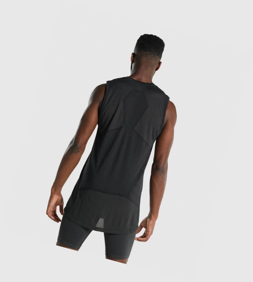 Gymshark 315 Singlet Herre Svarte | IXLATO687