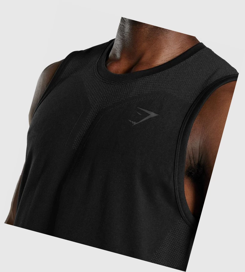 Gymshark 315 Singlet Herre Svarte | IXLATO687