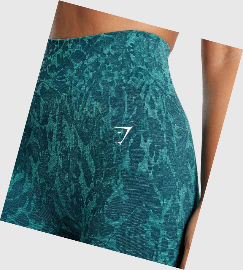 Gymshark Adapt Animal Seamless Cycling Shorts Dame Turkis | ROWGSM619