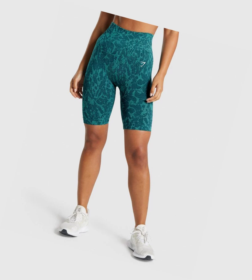 Gymshark Adapt Animal Seamless Cycling Shorts Dame Turkis | ROWGSM619