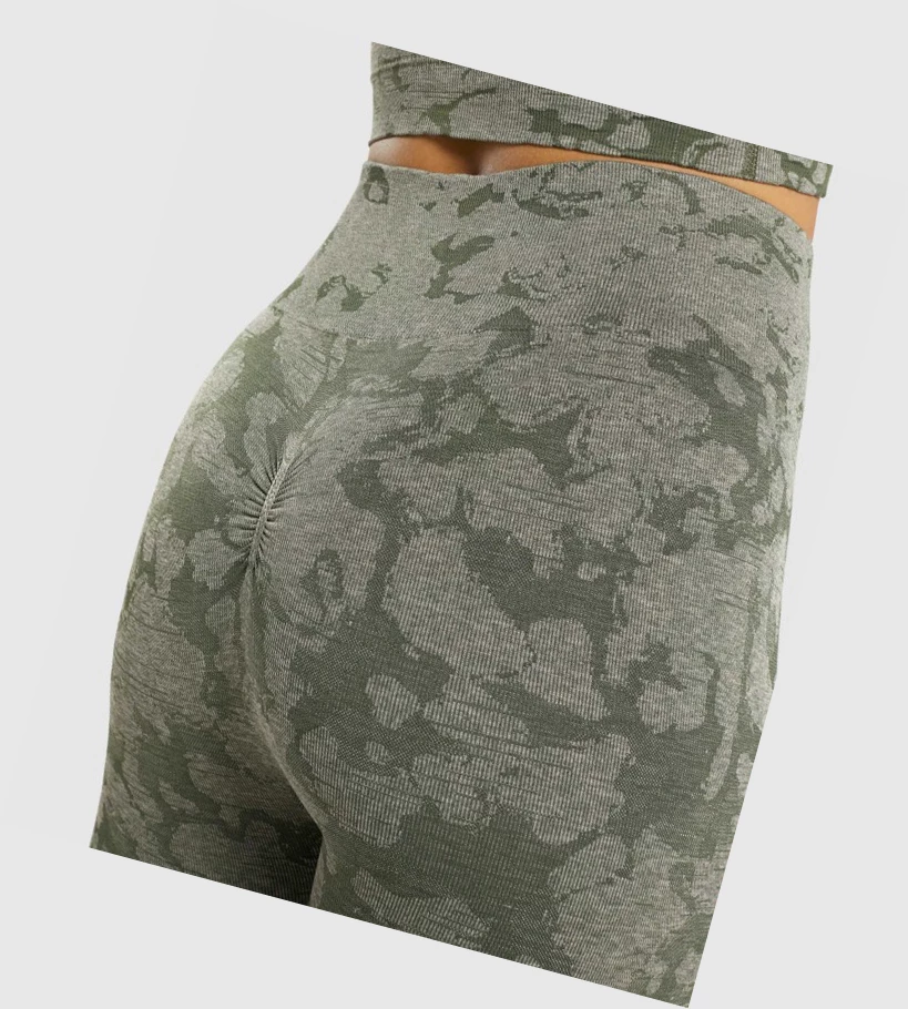 Gymshark Adapt Camo Seamless High Waisted Leggings Dame Grønn | ACQDZW936