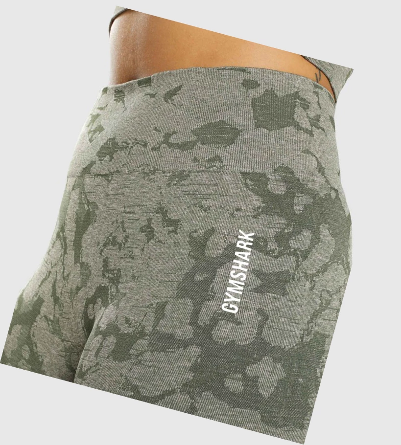 Gymshark Adapt Camo Seamless High Waisted Leggings Dame Grønn | ACQDZW936