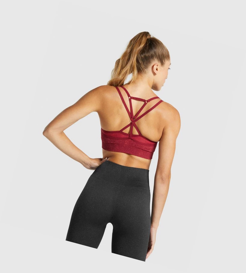 Gymshark Adapt Fleck Seamless Sports Bh Dame Burgunder | VJSCQW319