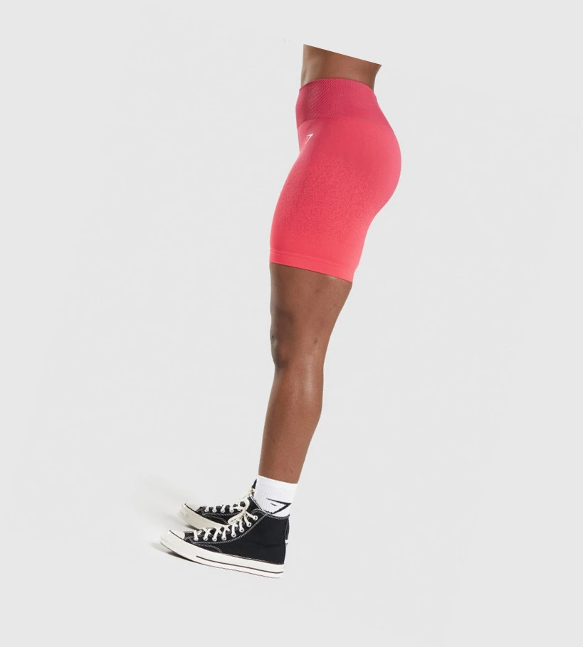 Gymshark Adapt Ombre Seamless Cycling Shorts Dame Rosa Rød | DJURGQ457