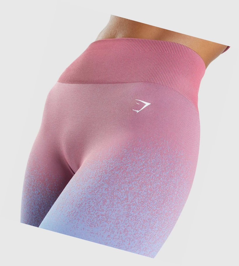 Gymshark Adapt Ombre Seamless Cycling Shorts Dame Rosa Rosa Lyse Blå | KHCTQL276