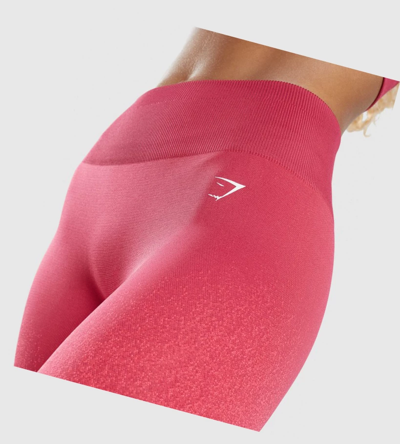 Gymshark Adapt Ombre Seamless High Waisted Leggings Dame Rosa Rød | SJBLFP702