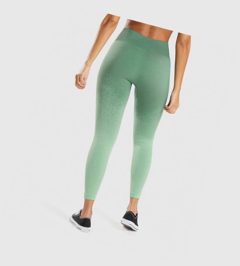 Gymshark Adapt Ombre Seamless High Waisted Leggings Dame Grønn Lyse Grønn | WJQKAT074