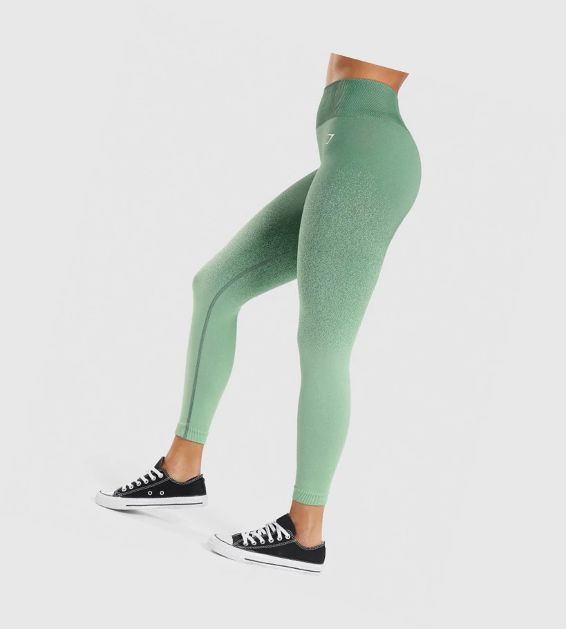 Gymshark Adapt Ombre Seamless High Waisted Leggings Dame Grønn Lyse Grønn | WJQKAT074