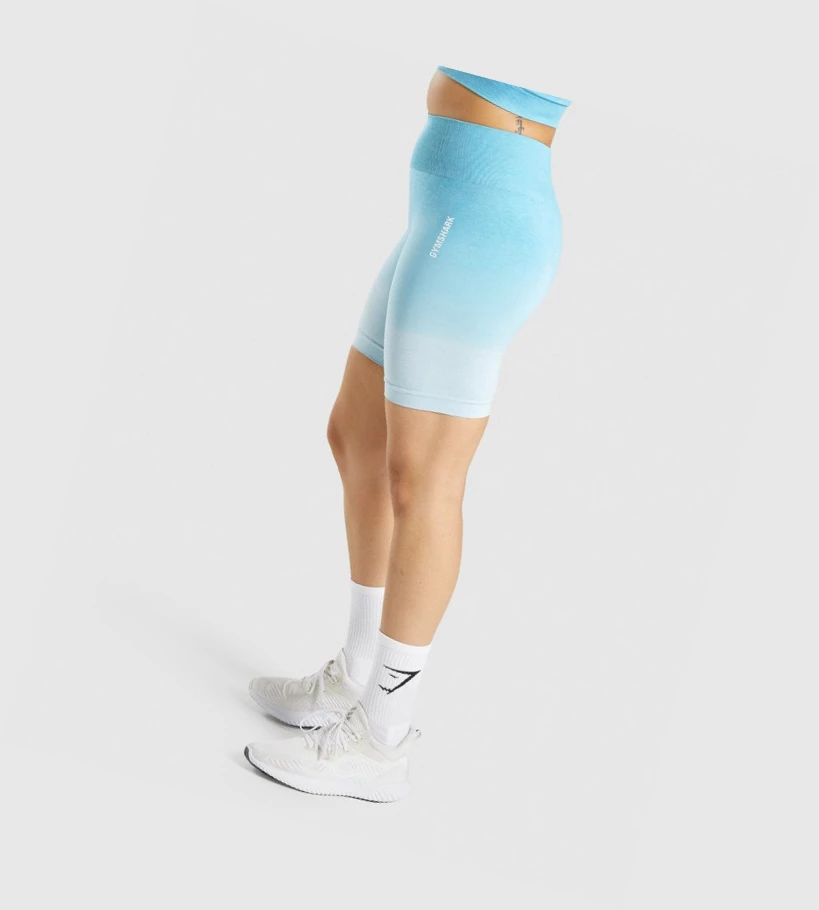 Gymshark Adapt Ombre Seamless Shorts Dame Lyse Blå Lyse Blå | RGPCYO715