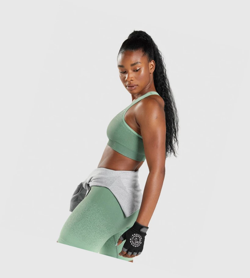 Gymshark Adapt Ombre Seamless Sports Bh Dame Grønn Lyse Grønn | JREOWQ026