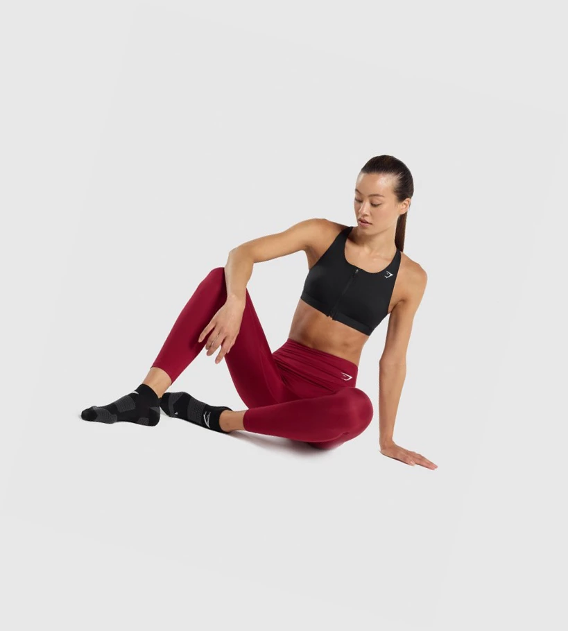 Gymshark Ankle Performance Sokker Dame Svarte | DRWBPK087