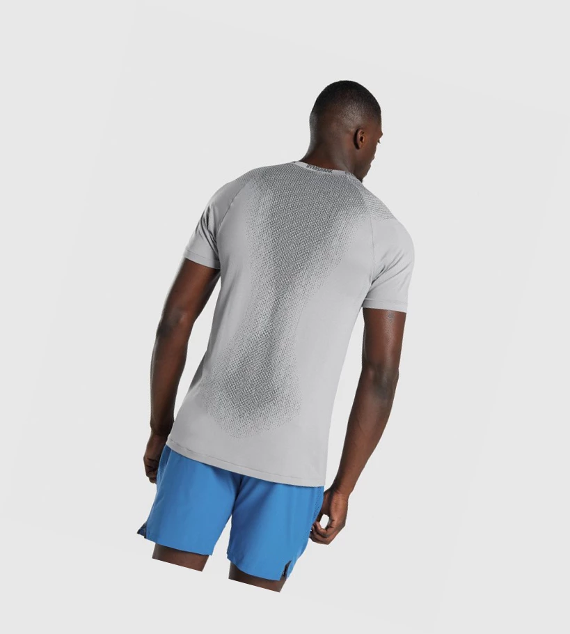 Gymshark Apex Contrast Seamless T-skjorte Herre Grå | CINZLX730