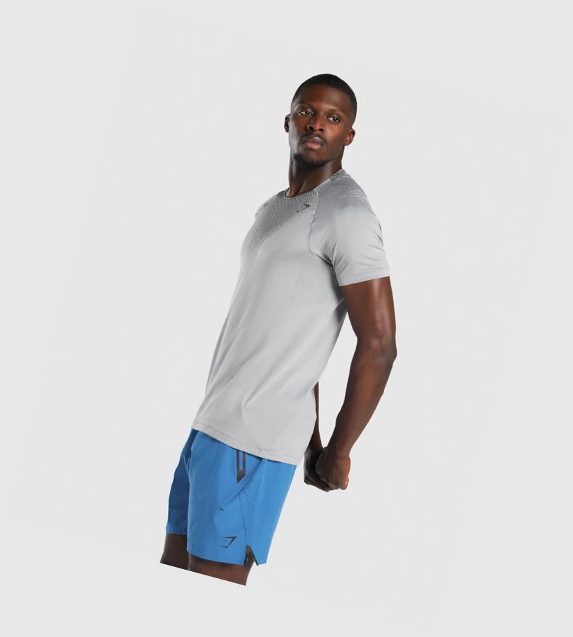 Gymshark Apex Contrast Seamless T-skjorte Herre Grå | CINZLX730