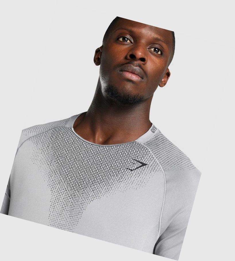 Gymshark Apex Contrast Seamless T-skjorte Herre Grå | CINZLX730