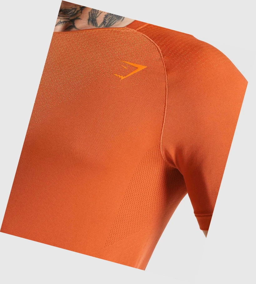 Gymshark Apex Contrast T-skjorte Herre Rød | FEVYMW210