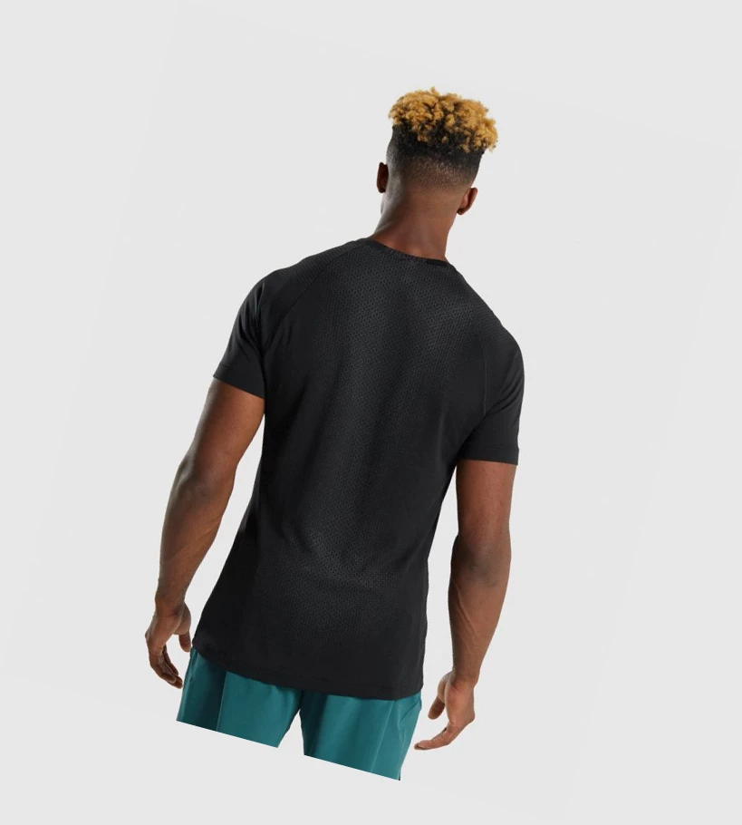 Gymshark Apex Contrast T-skjorte Herre Svarte | AGBXPM192