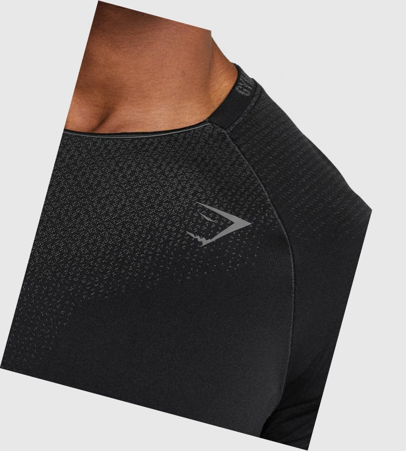 Gymshark Apex Contrast T-skjorte Herre Svarte | AGBXPM192