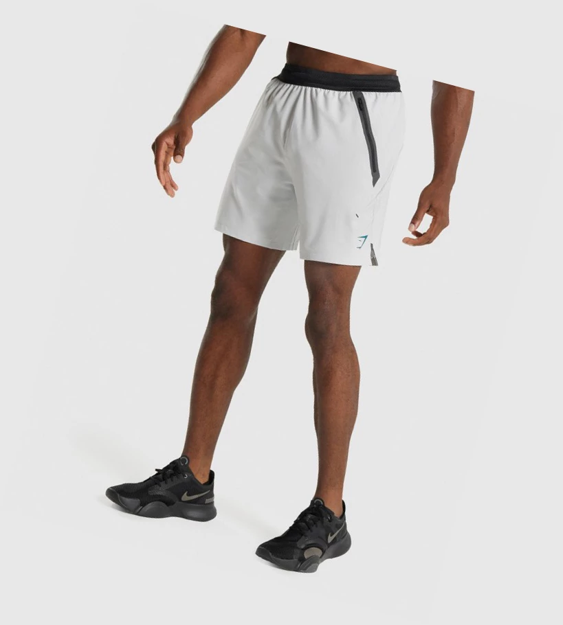 Gymshark Apex Perform Shorts Herre Lyse Grå | TQLOVP317