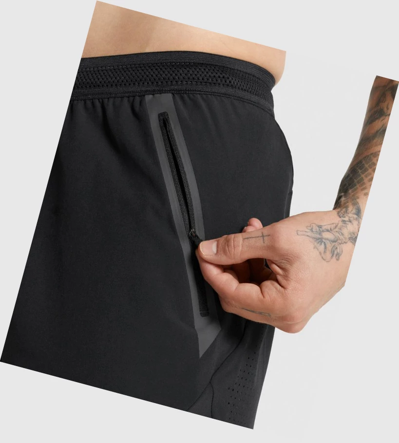 Gymshark Apex Perform Shorts Herre Svarte | PSJIVC257