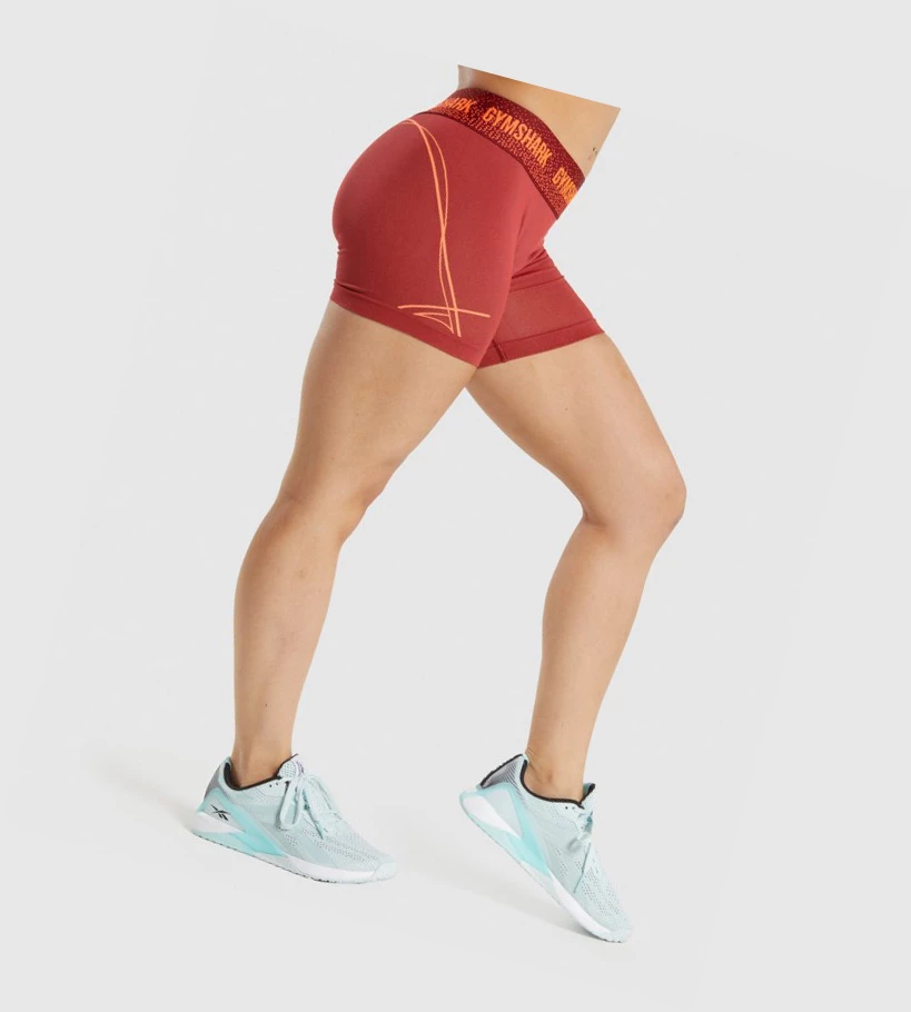 Gymshark Apex Seamless Low Rise Shorts Dame Burgunder | FXZSNR712