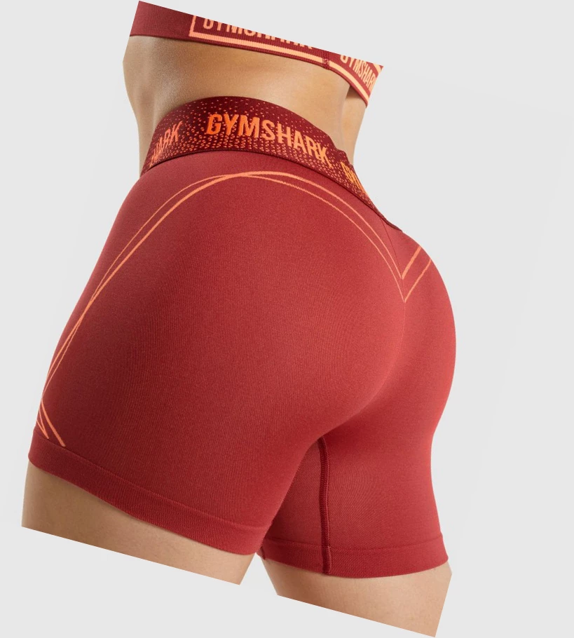 Gymshark Apex Seamless Low Rise Shorts Dame Burgunder | FXZSNR712