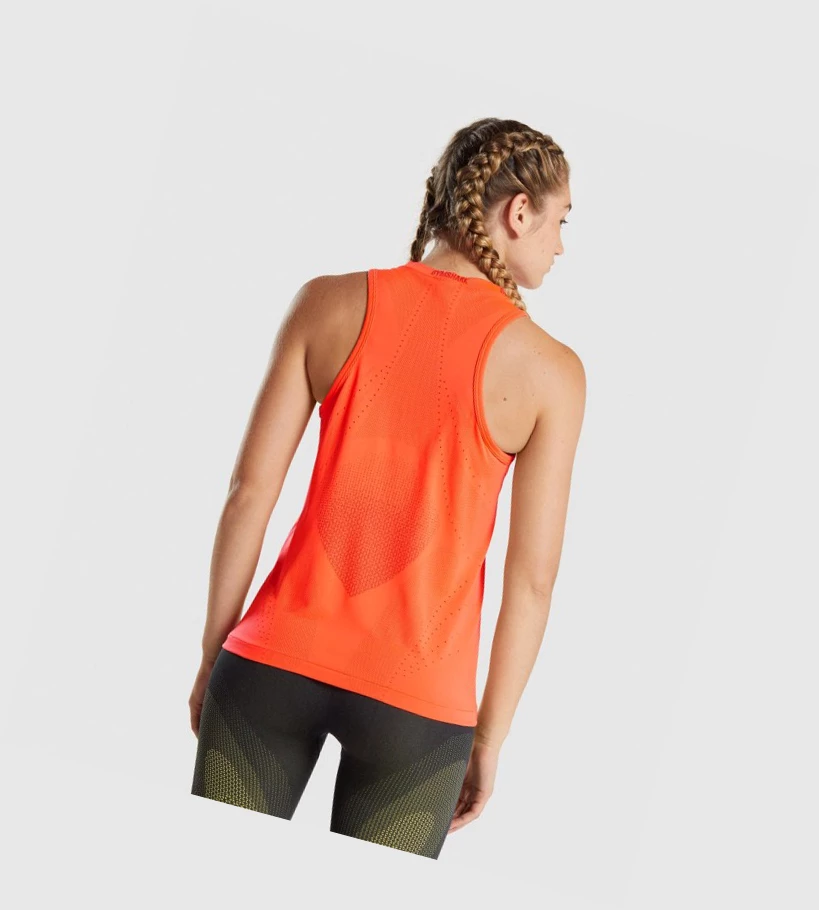 Gymshark Apex Seamless Singlet Dame Oransje | EBWYXO629