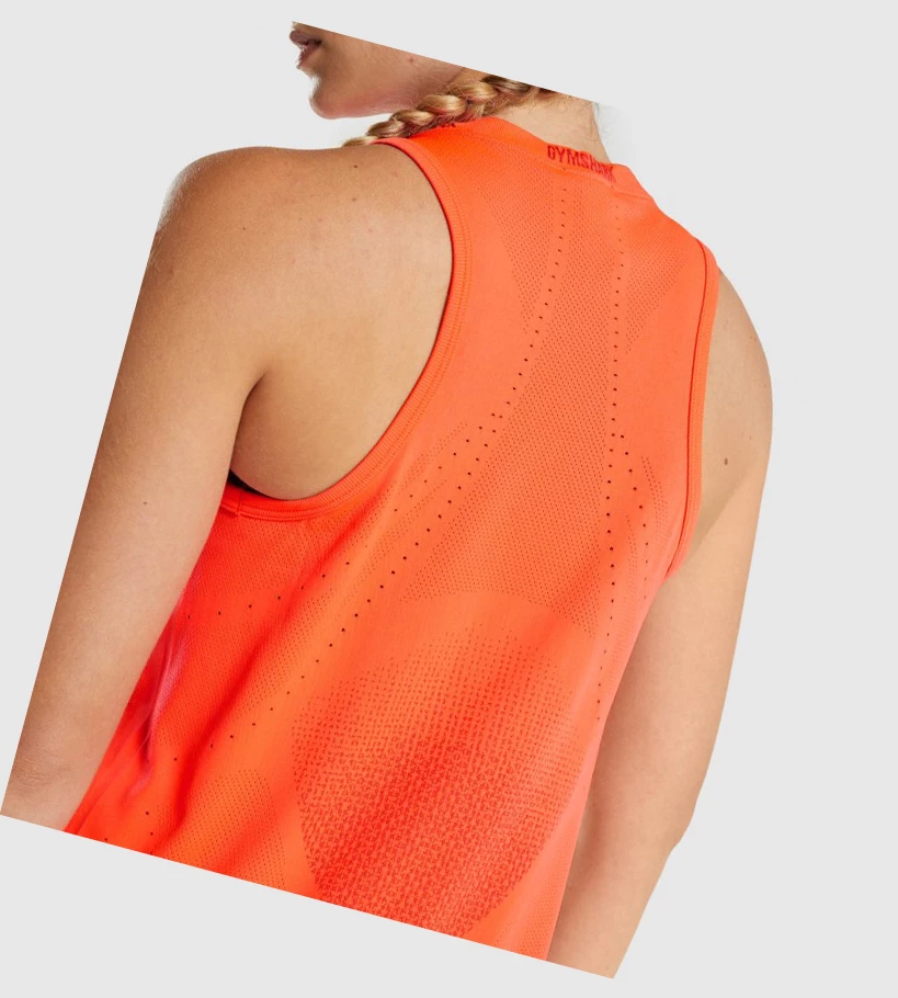 Gymshark Apex Seamless Singlet Dame Oransje | EBWYXO629