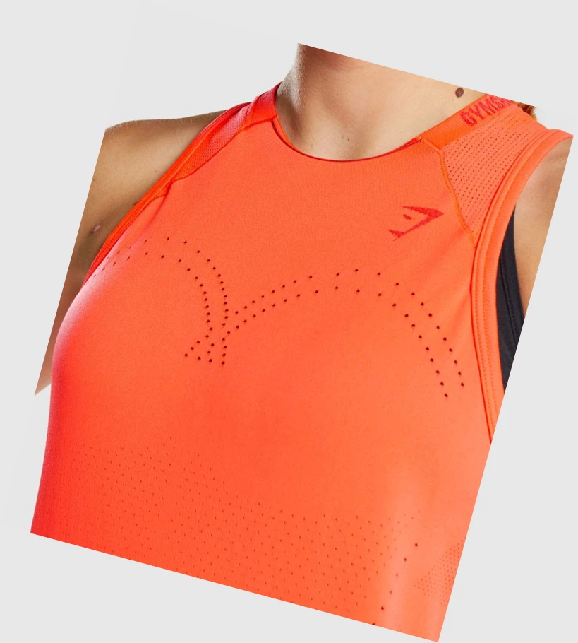 Gymshark Apex Seamless Singlet Dame Oransje | EBWYXO629