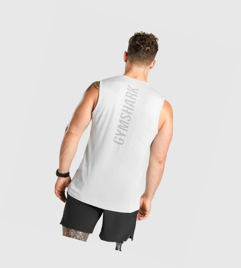 Gymshark Apex Seamless Singlet Herre Lyse Grå | CSDMHK217