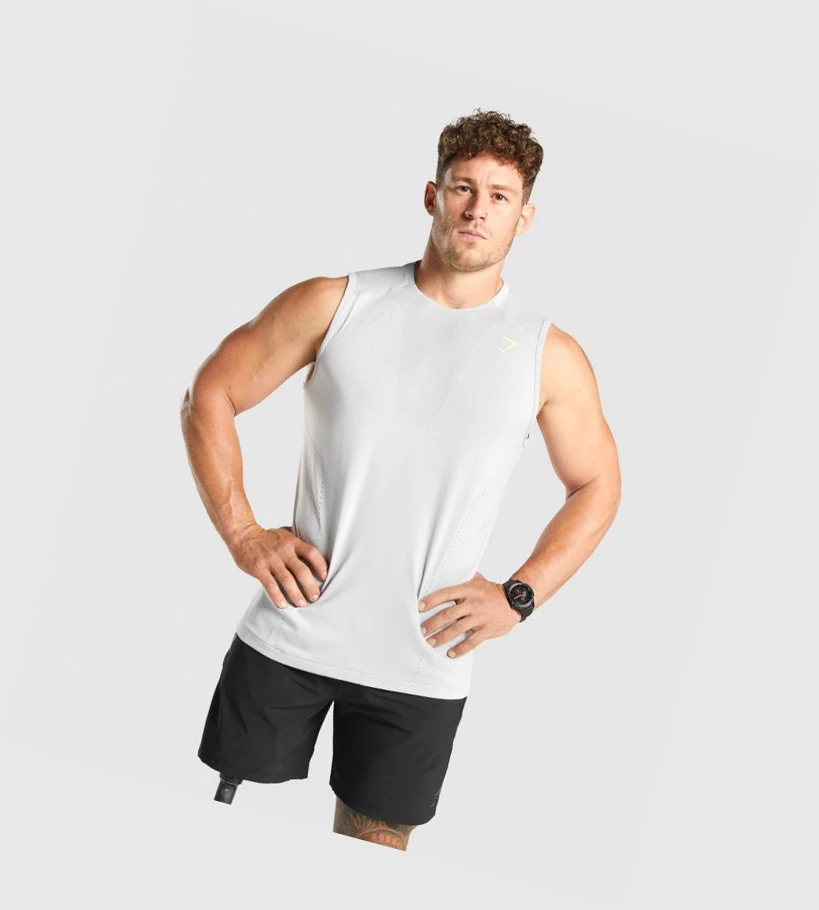 Gymshark Apex Seamless Singlet Herre Lyse Grå | CSDMHK217