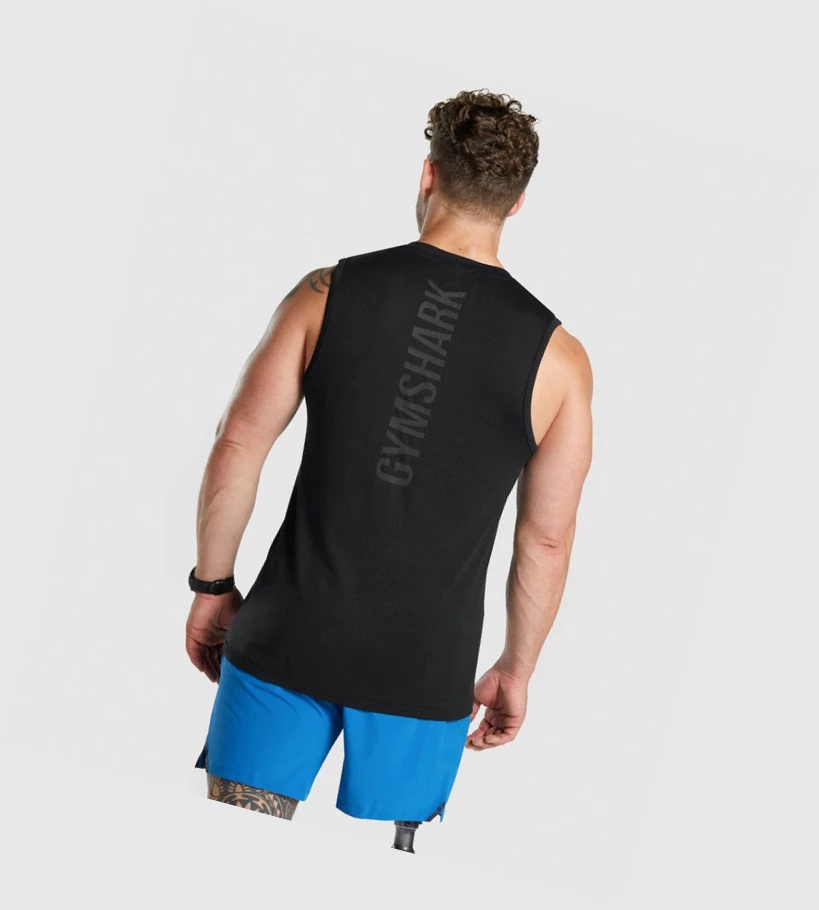 Gymshark Apex Seamless Singlet Herre Svarte | TEJXFP298