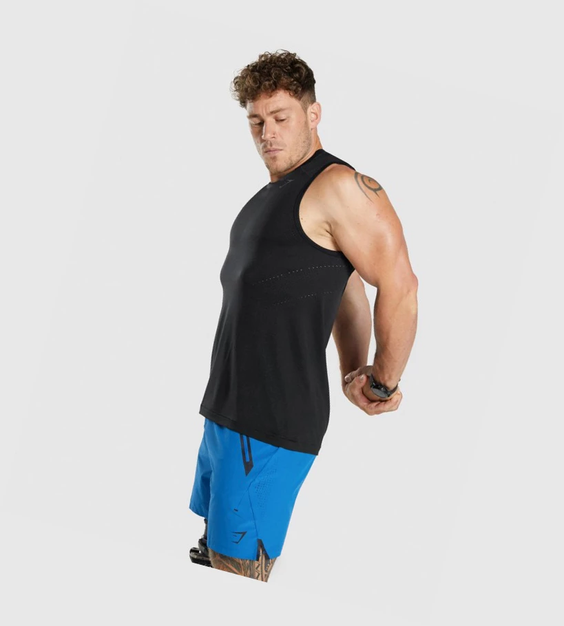 Gymshark Apex Seamless Singlet Herre Svarte | TEJXFP298