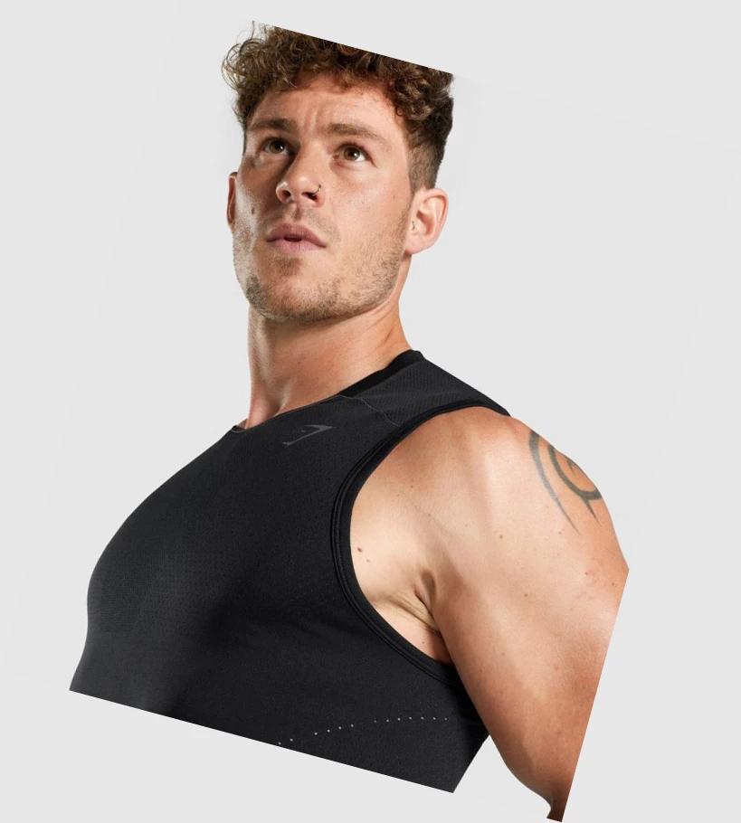 Gymshark Apex Seamless Singlet Herre Svarte | TEJXFP298