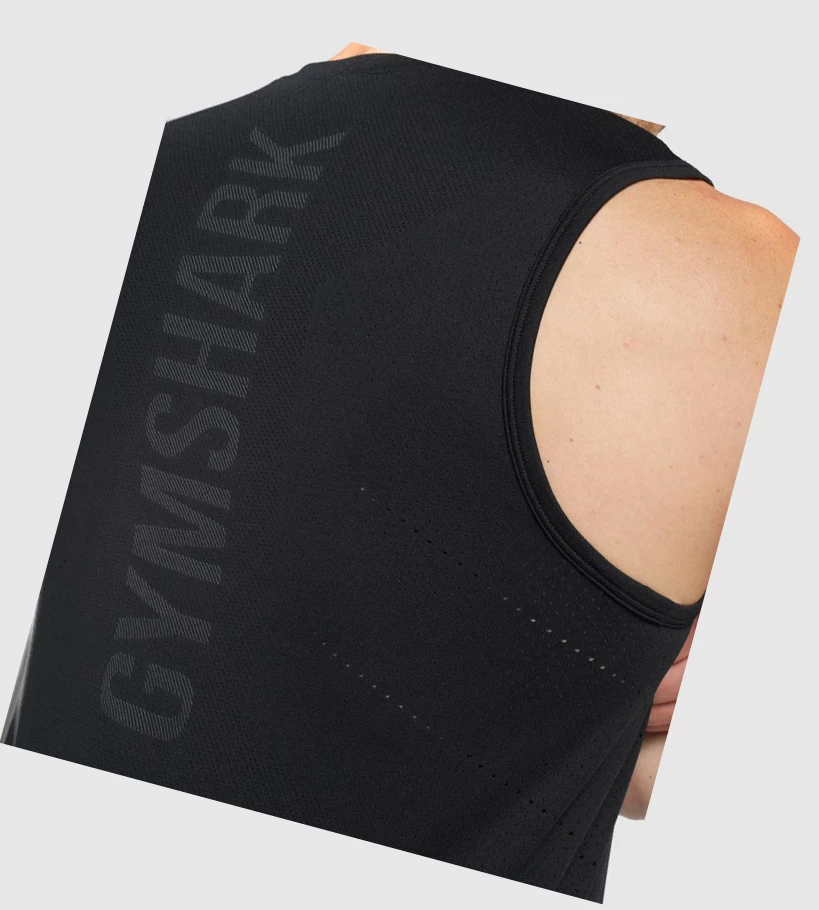 Gymshark Apex Seamless Singlet Herre Svarte | TEJXFP298