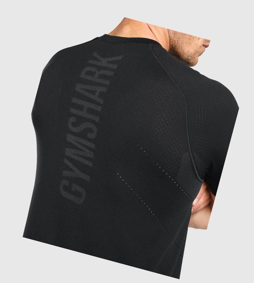 Gymshark Apex Seamless T-skjorte Herre Svarte | BQTZSF768