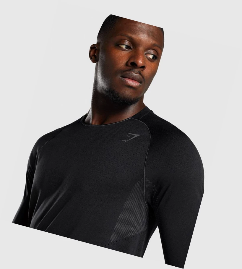 Gymshark Apex Seamless T-skjorte Herre Svarte | MGBRCT321