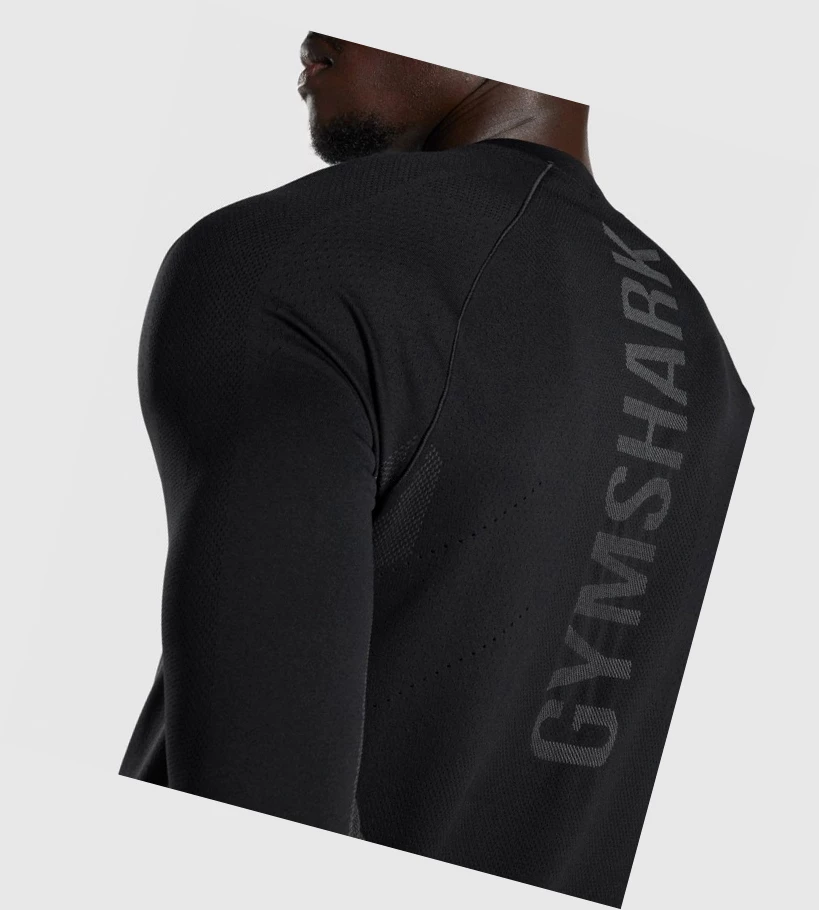 Gymshark Apex Seamless T-skjorte Herre Svarte | MGBRCT321